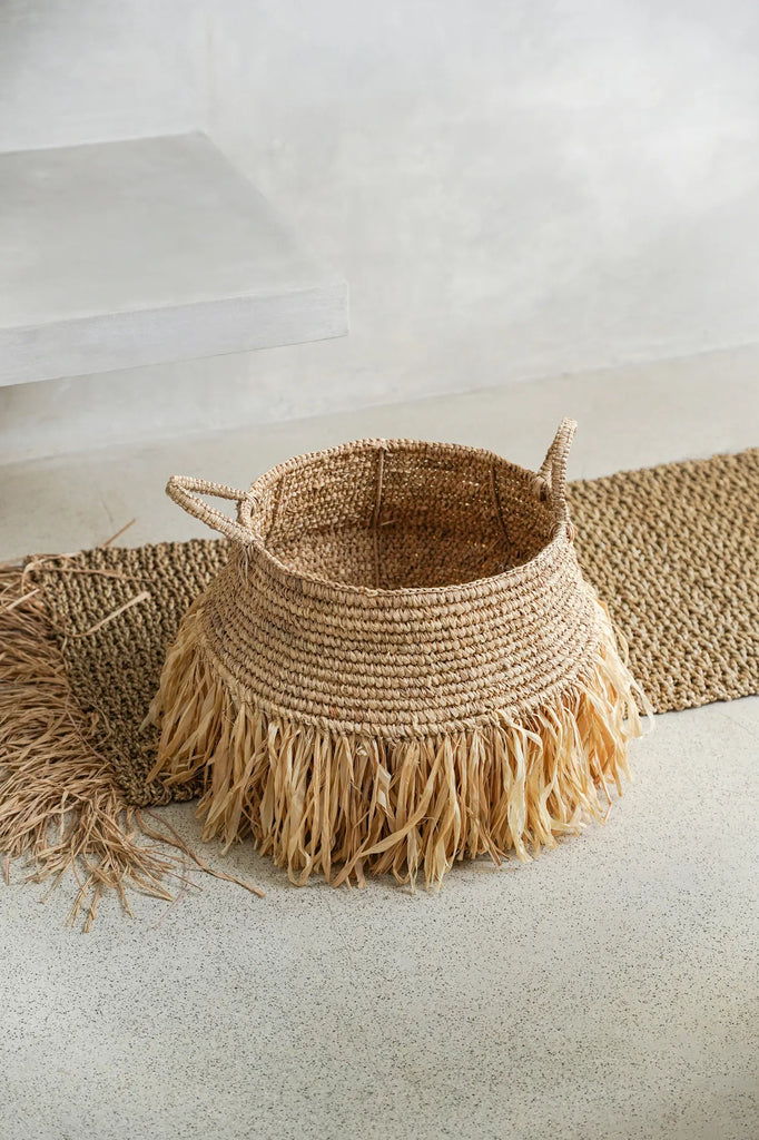 De Raffia Deluxe Mand - Naturel - M