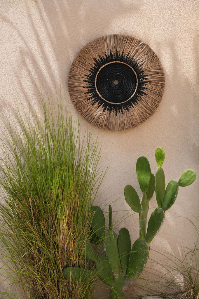 De Raffia Macramé Muur Deco - Naturel Zwart