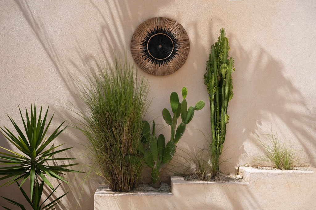 De Raffia Macramé Muur Deco - Naturel Zwart