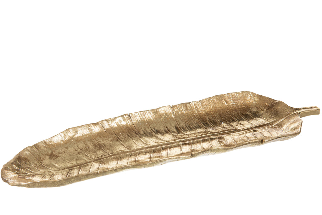 Schotel Blad Poly Goud Groot
