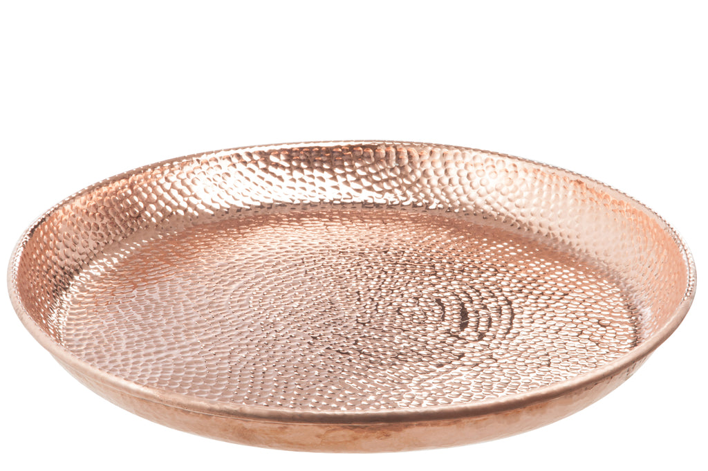 Schotel Ronde Gehamerd Aluminium Koper