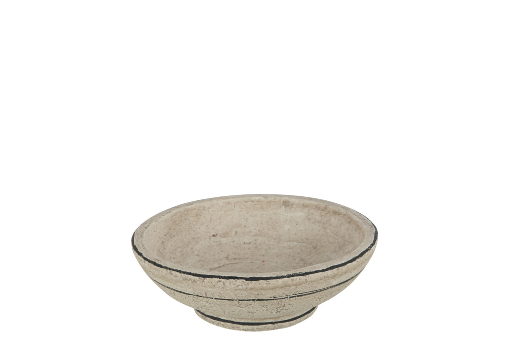 Schotel Streep Terracotta Beige/Zwart Middelgroot