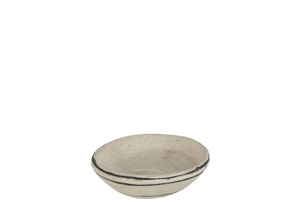 Schotel Streep Terracotta Beige/Zwart Klein