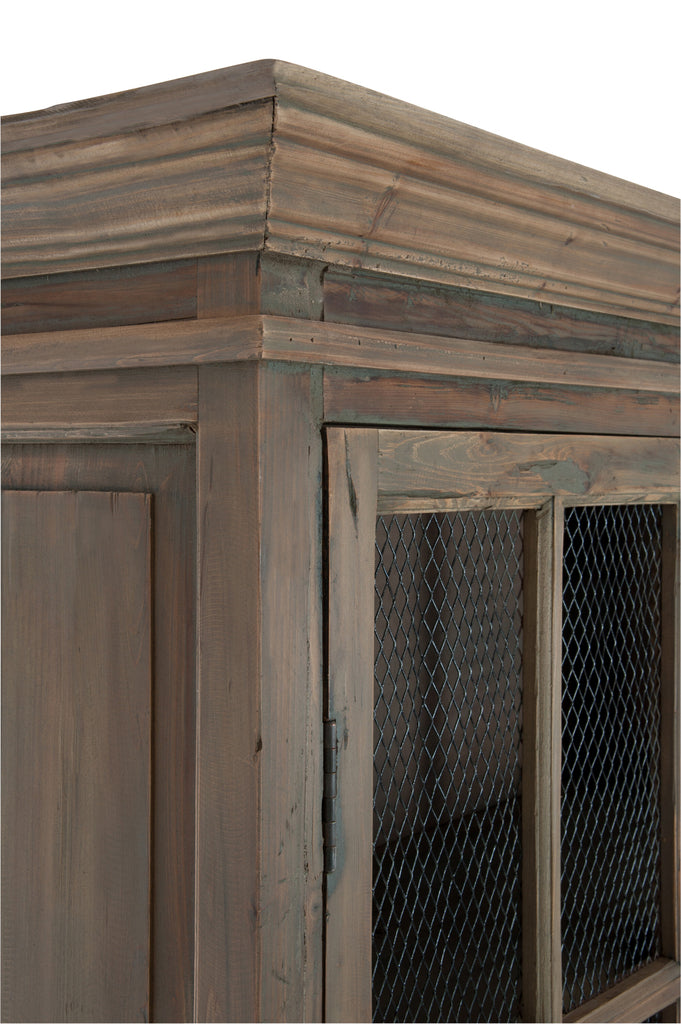 Toonkast 4 planken Hout/Metaal Natuurlijk 110X45x195cm