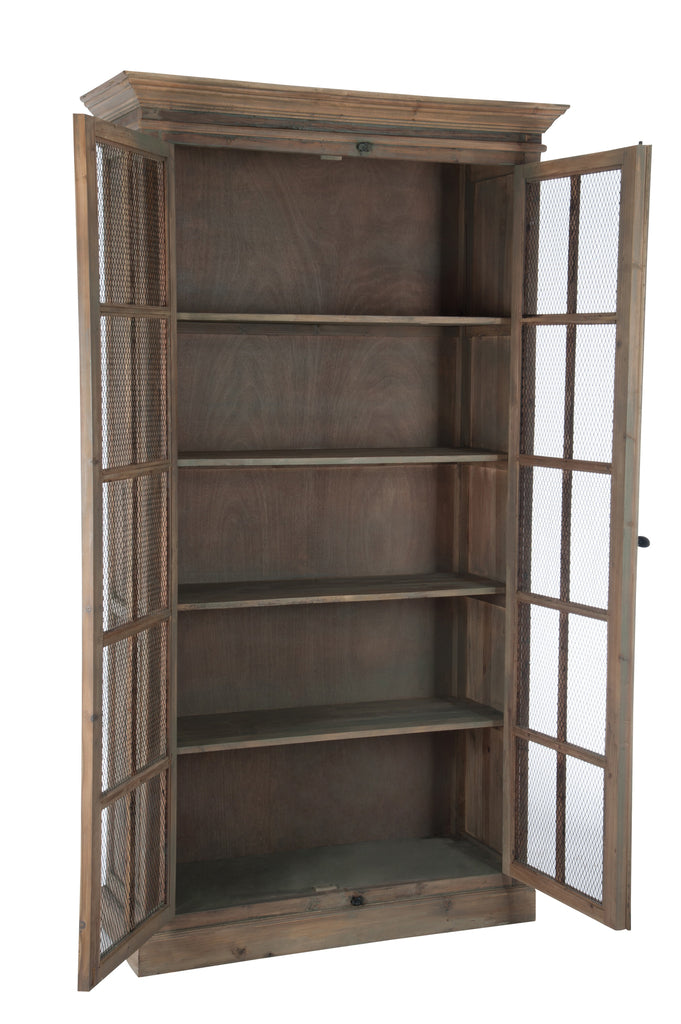 Toonkast 4 planken Hout/Metaal Natuurlijk 110X45x195cm
