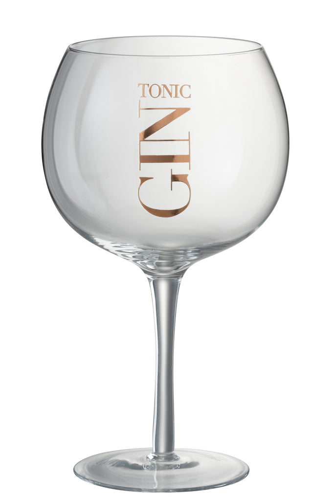 J-Line Drinkglas Gintonic Glas Transparant/Koper
