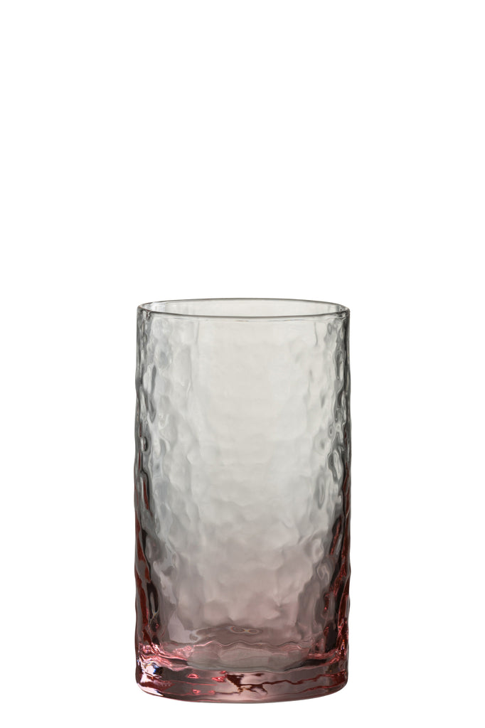 J-Line Drinkglas Onregelmatig Glas Roze