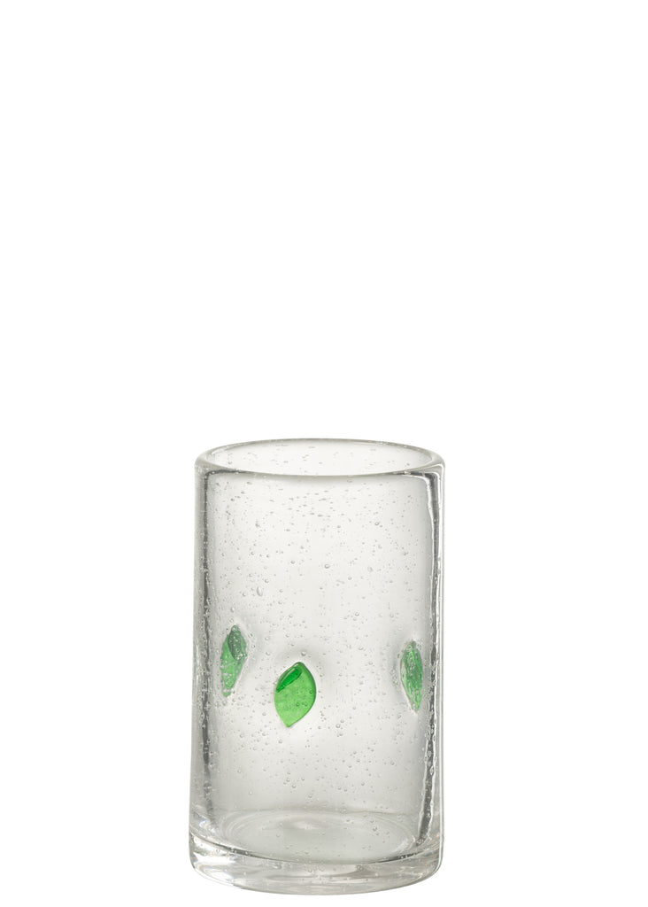 J-Line Drinkglas Limoenglas Transparant/Groen