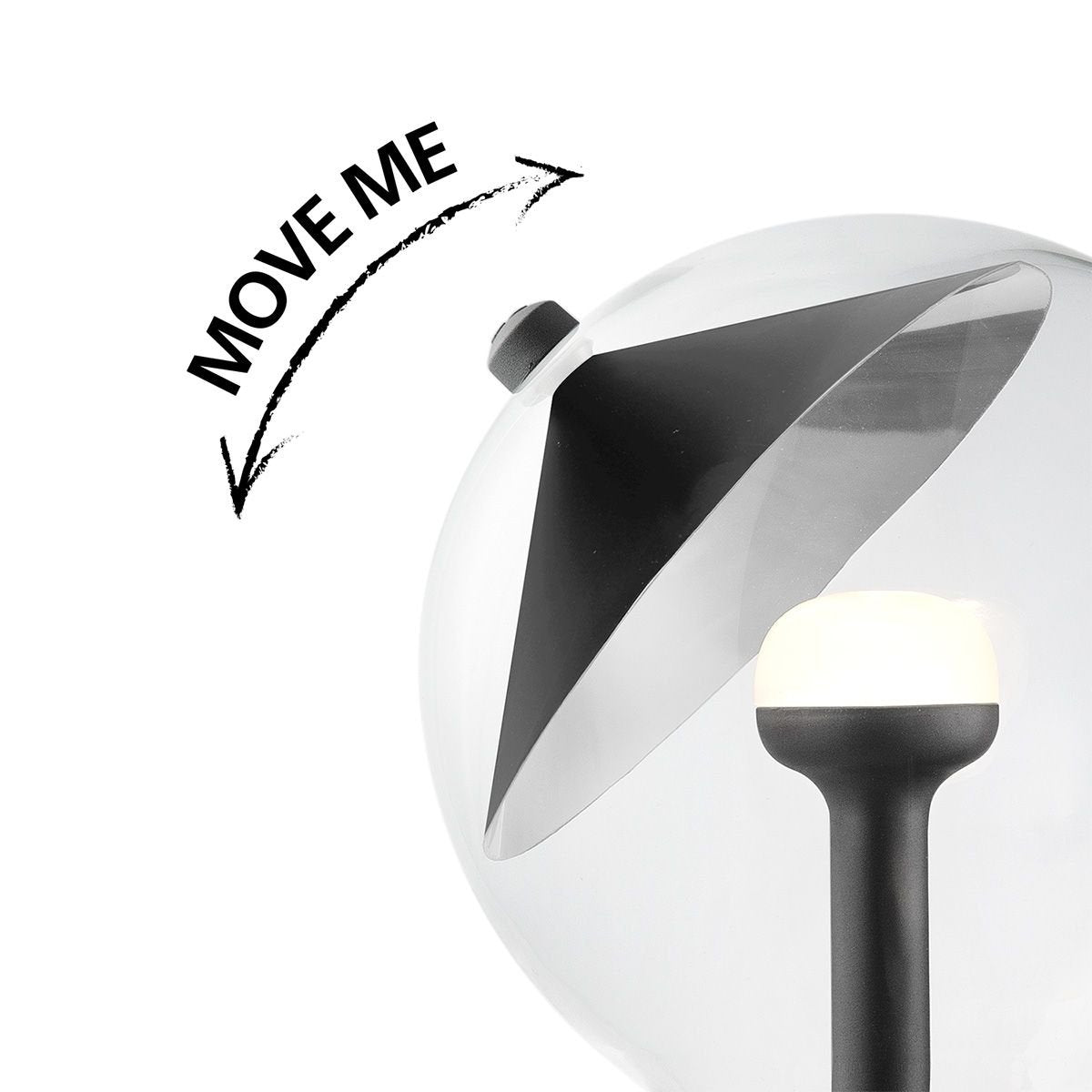 dimbare LED lamp Cone zwart-zilver G120 E27 5W 400Lm