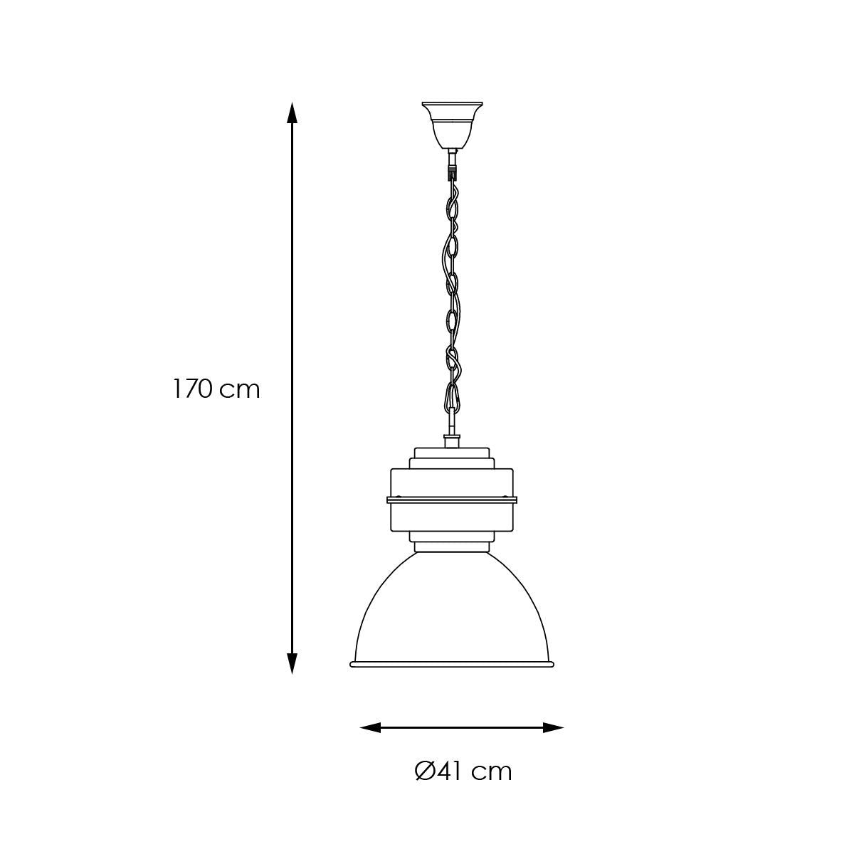 Hanglamp Wanted - Wit - 41x41x170cm