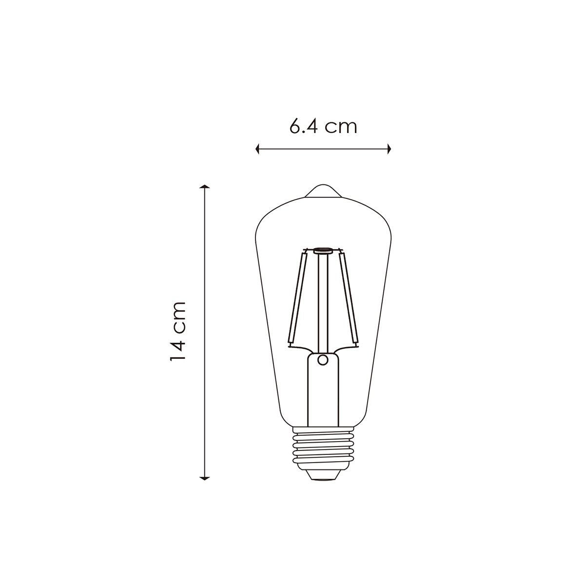Led Drop Deco E27 ST64 2W 160Lm 2700K Amber