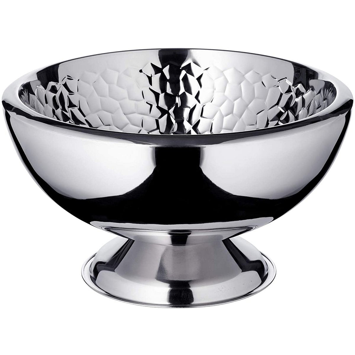 Champagnekoeler Bruno champagnekoeler, roestvrij staal, dubbelwandig, van binnen gehamerd, diameter 43 cm
