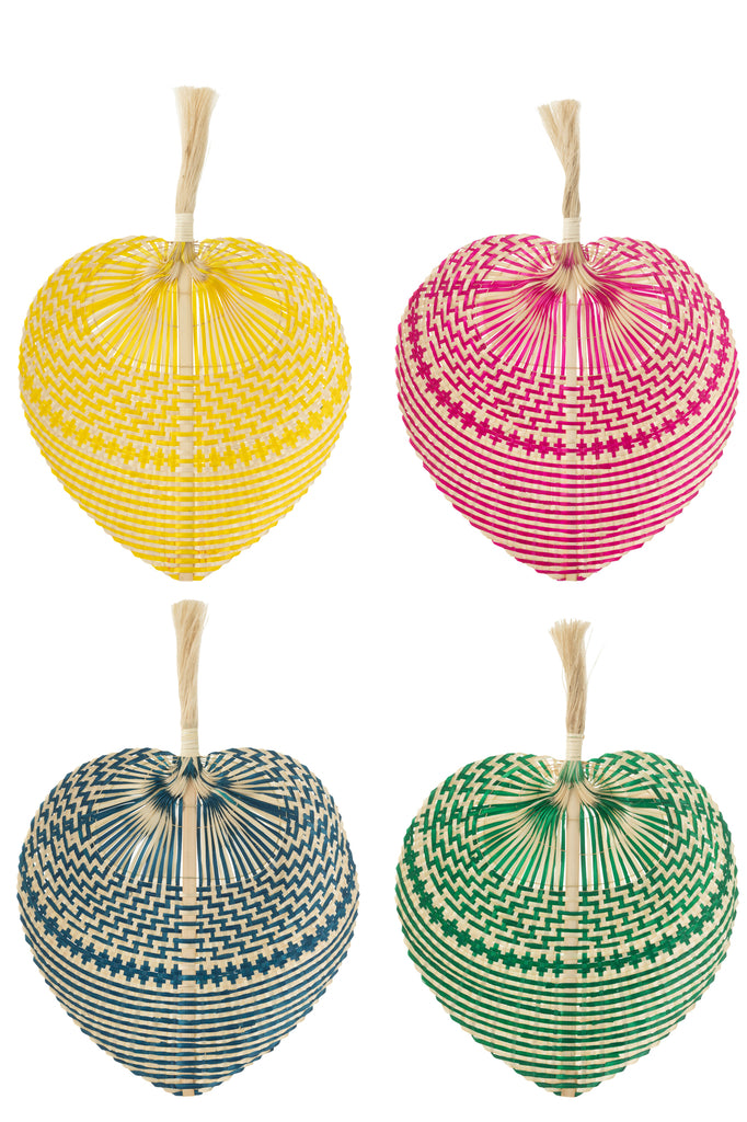 Waaier, geweven bamboe, mix, groot assortiment van 4