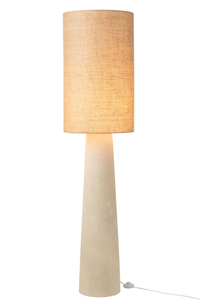 Vloerlamp Ava Fiberglas/Jute Natuurlijk Groot