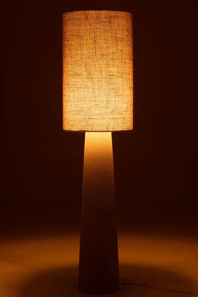 Vloerlamp Ava Fiberglas/Jute Natuurlijk Groot