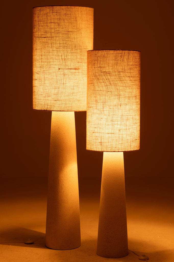 Vloerlamp Ava Fiberglas/Jute Natuurlijk Groot