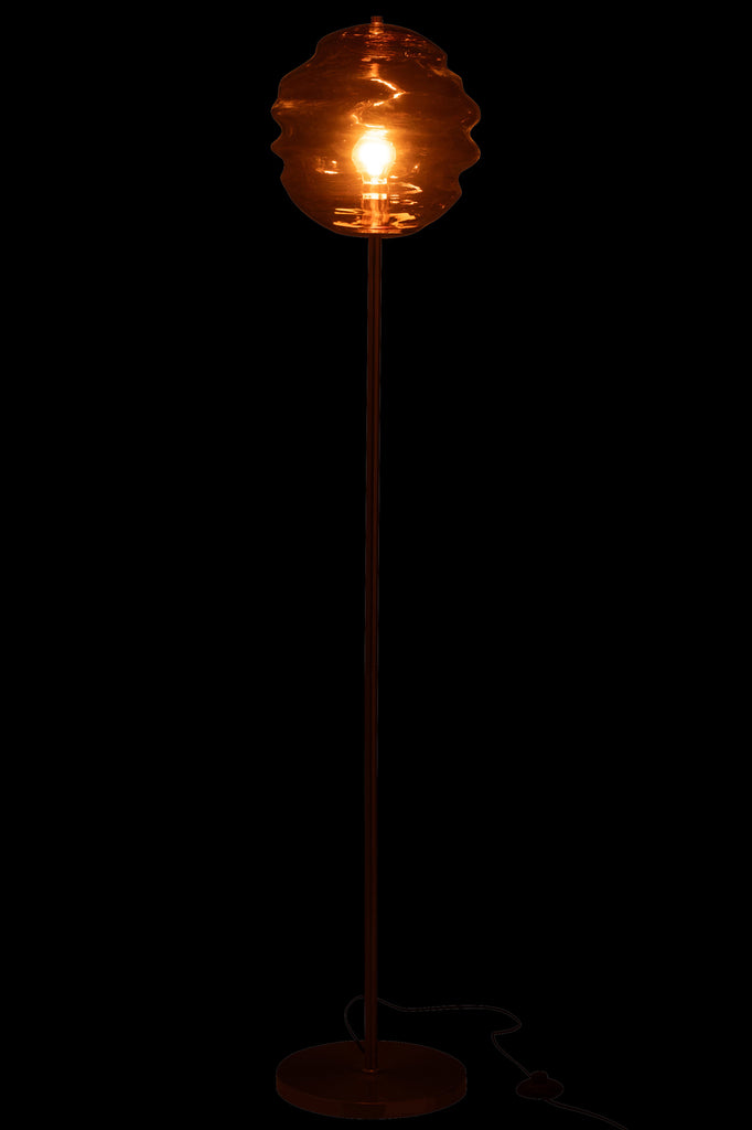 Vloerlamp Honingraatglas Bruin