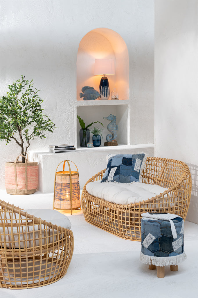 Vloerlamp Jean Bamboe Blauw