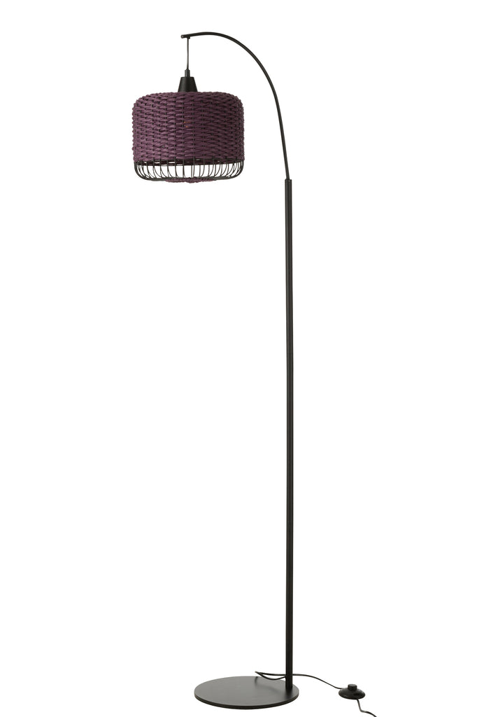 Vloerlamp lantaarn metaal paars