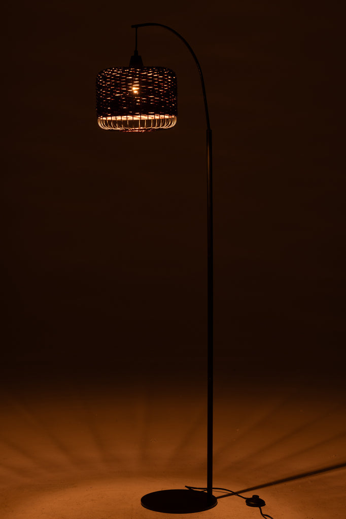 Vloerlamp lantaarn metaal paars