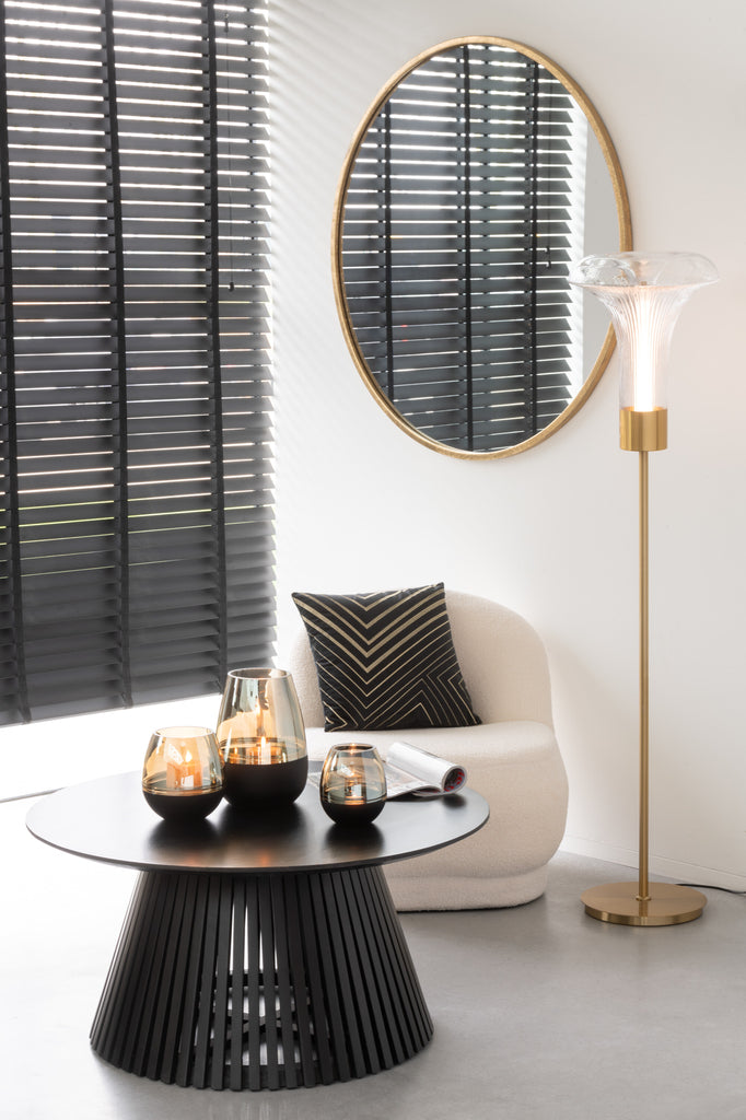 Vloerlamp LED Goud Metaal/Glas Transparant