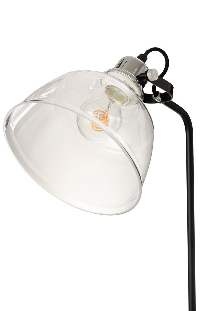 Vloerlamp Magali Staal/Glas Transparant