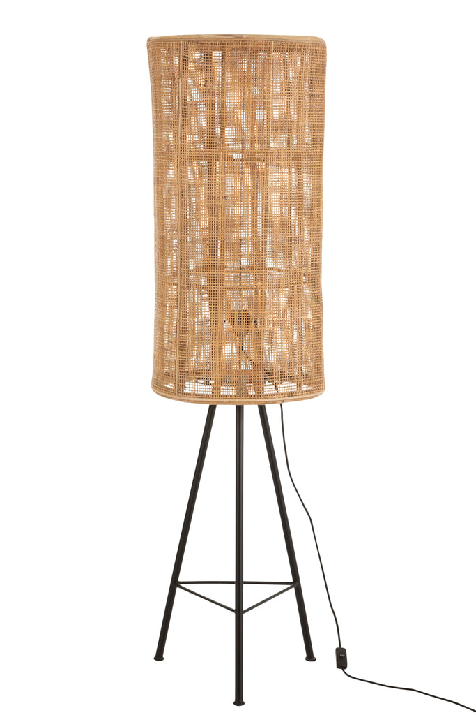 Vloerlamp Op Voet Ozara Rotan Natuurlijk
