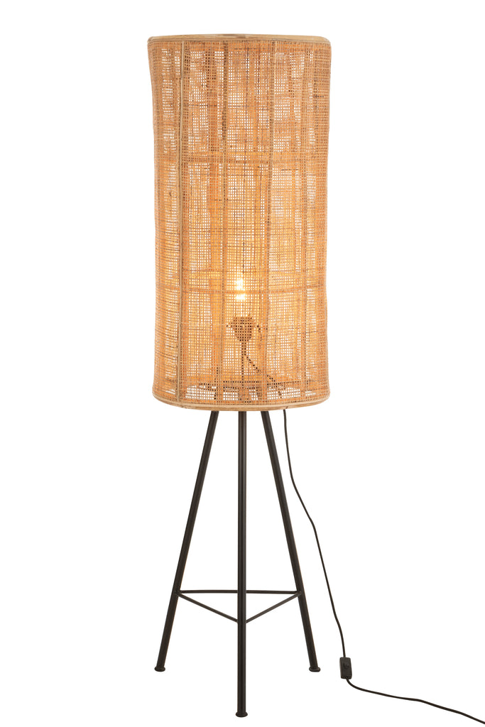 Vloerlamp Op Voet Ozara Rotan Natuurlijk