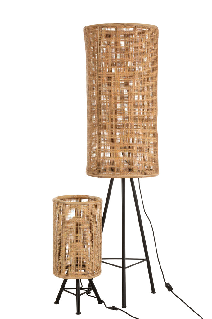 Vloerlamp Op Voet Ozara Rotan Natuurlijk