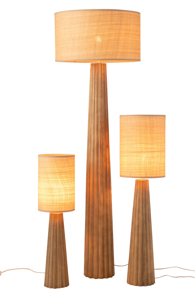 Vloerlamp Paraplu Ailanthus Hout Natuurlijk