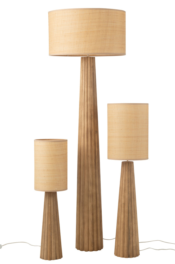 Vloerlamp Paraplu Ailanthus Hout Natuurlijk
