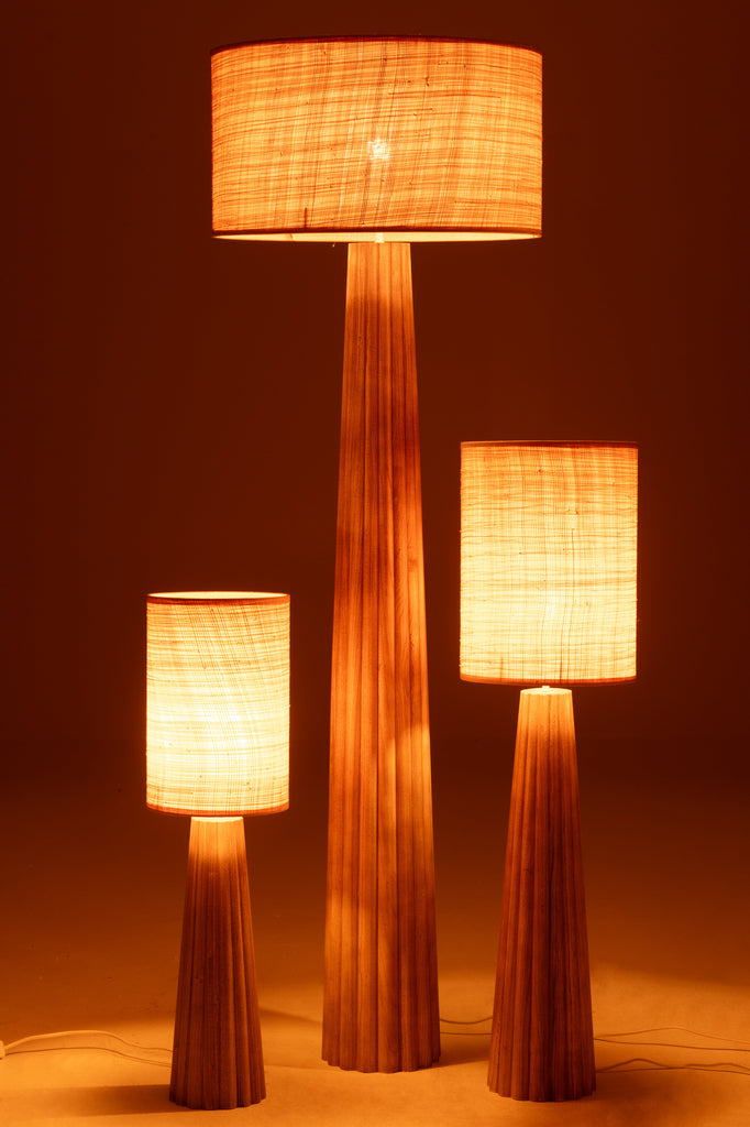 Vloerlamp Paraplu Ailanthus Hout Natuurlijk