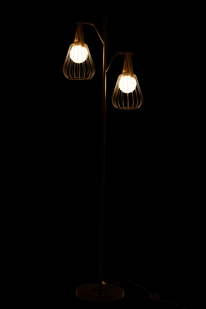 Vloerlamp Ignes Staal/Marmer Zwart