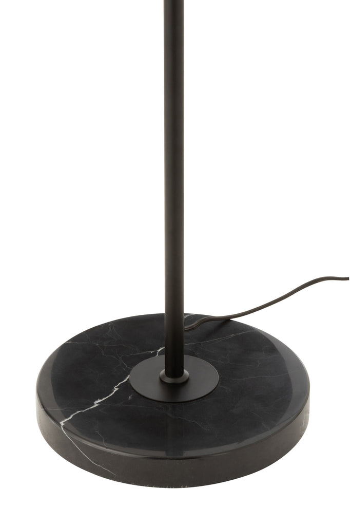 Vloerlamp Ignes Staal/Marmer Zwart