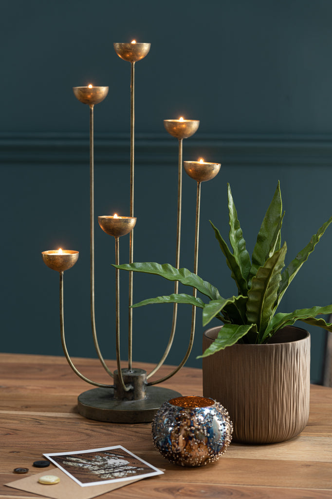 Bloempot Gen Keramiek Goud/Koper Medium Assortiment Van 2