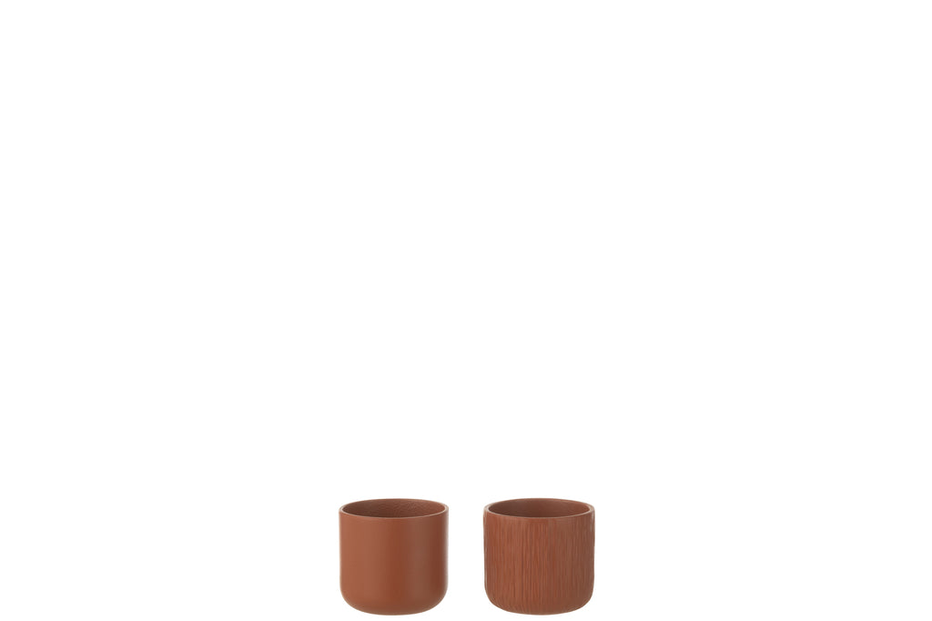 Bloempot Gen – Keramiek Bruin (⌀6cm)