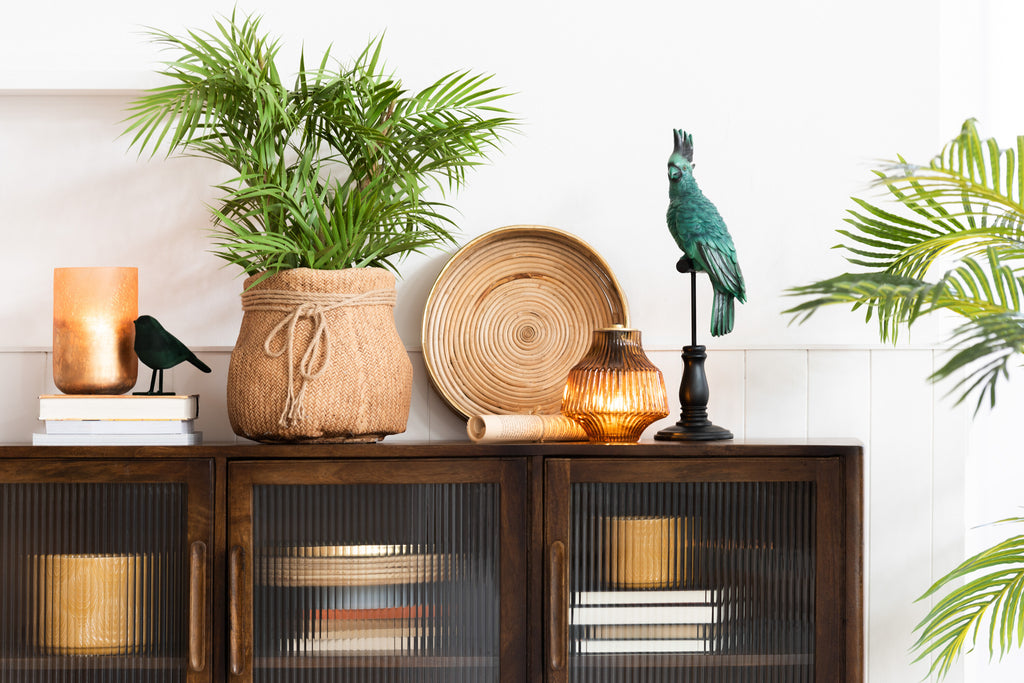 Bloempot Jute Imitatie Touw Cement Natuurlijk Groot