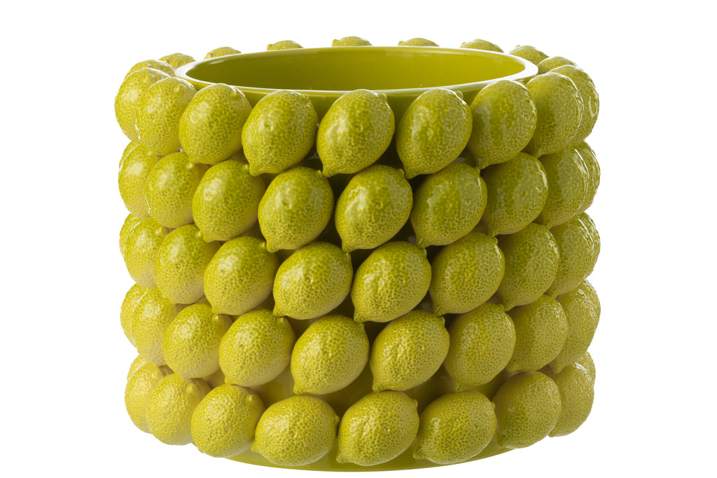 Bloempot Limoen Keramiek Groen Extra Groot