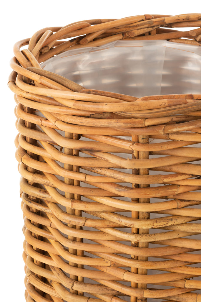 Bloempot Rotan Honing Geel Extra Groot