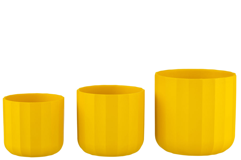 Bloempot Zomer Keramiek Geel Groot