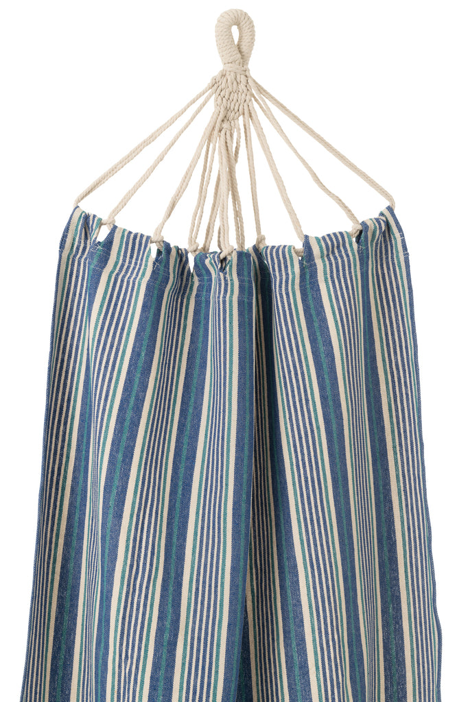 Hangmat Strepen Katoen/Polyester Blauw/Wit