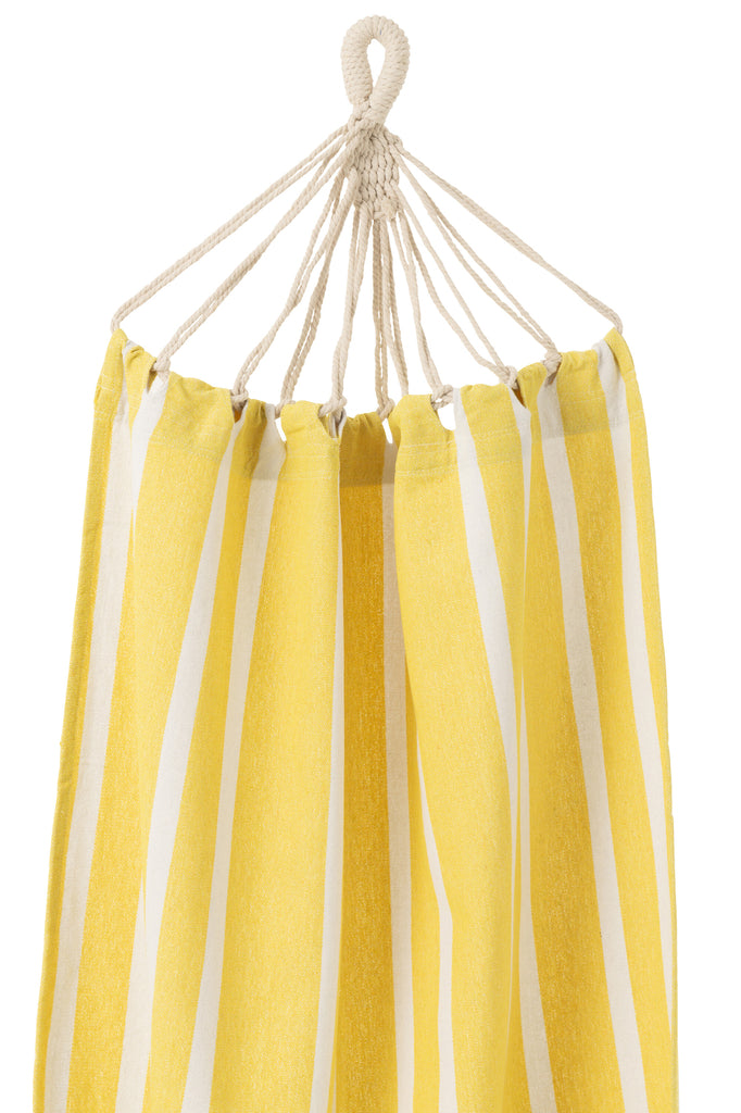 Hangmat Strepen Katoen/Polyester Fel Geel/Wit