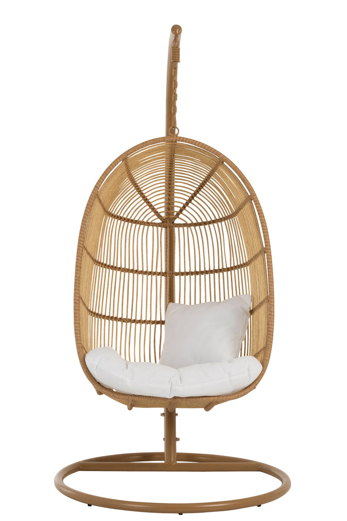 Hangstoel Ovaal Staal Natuurlijk