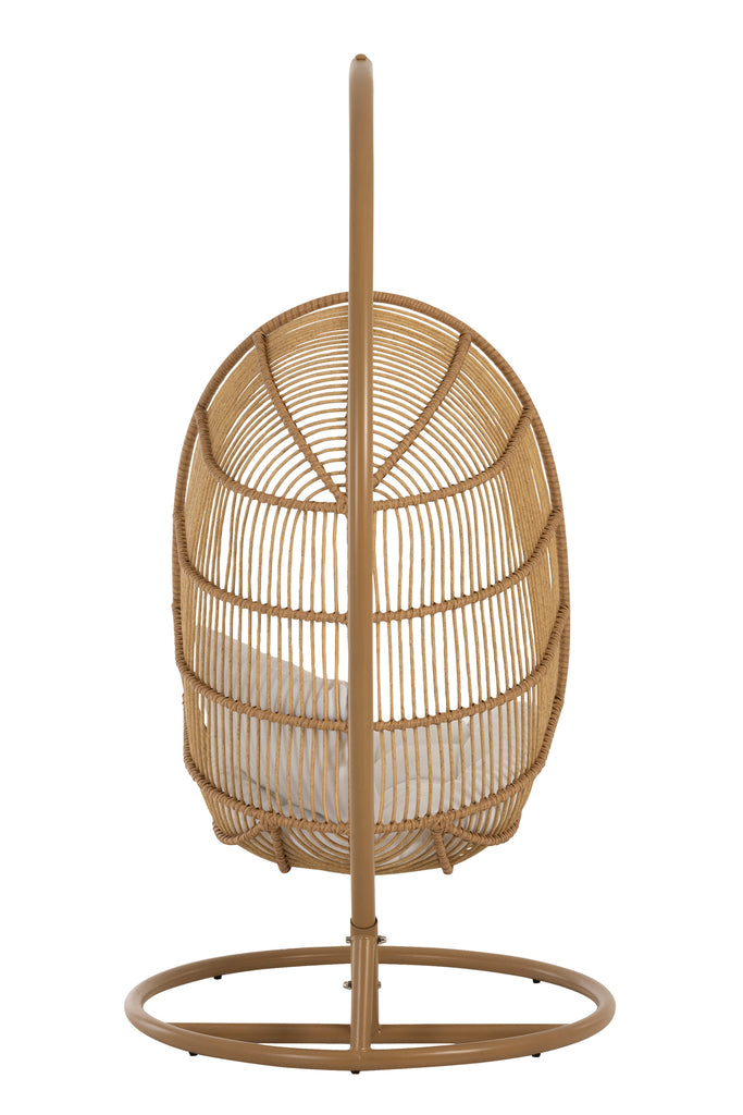 Hangstoel Ovaal Staal Natuurlijk