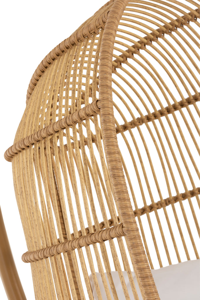 Hangstoel Ovaal Staal Natuurlijk