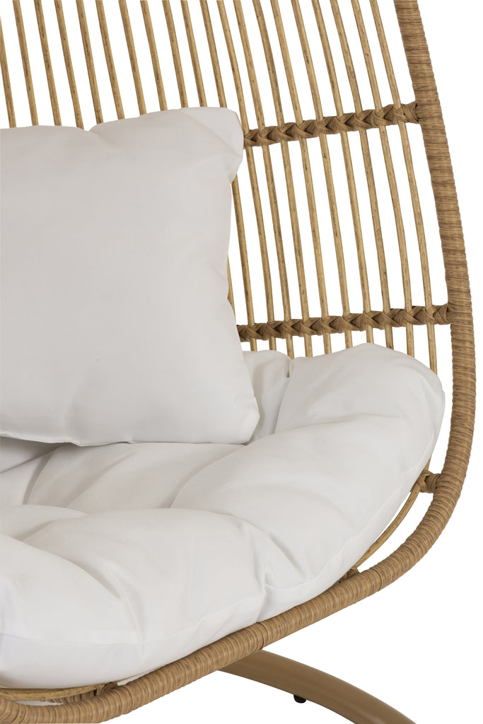 Hangstoel Ovaal Staal Natuurlijk