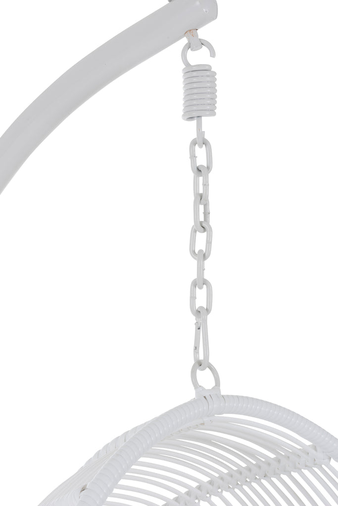 Hangstoel Ovaal Staal Wit