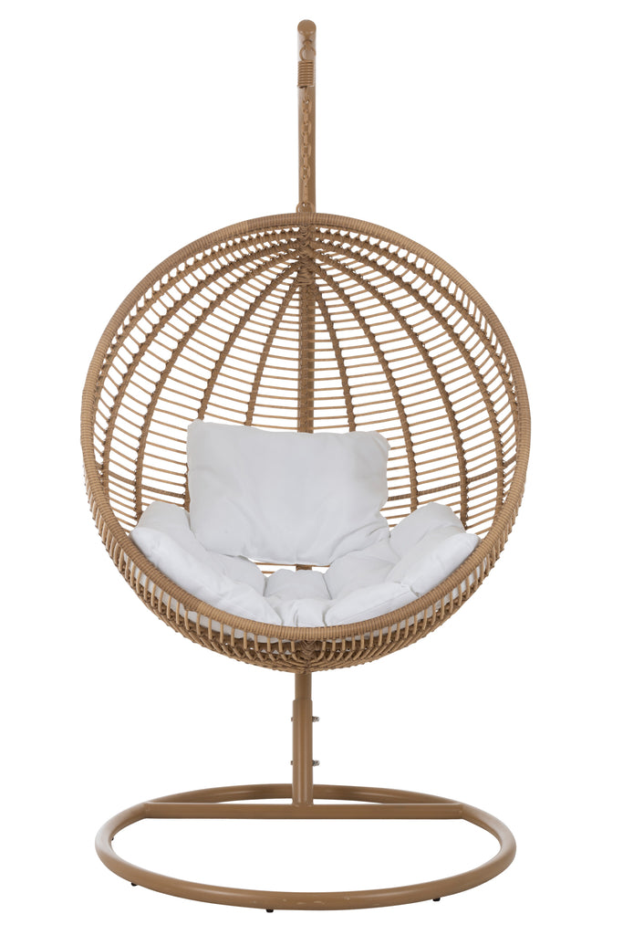 Hangstoel Rond Staal Natuurlijk