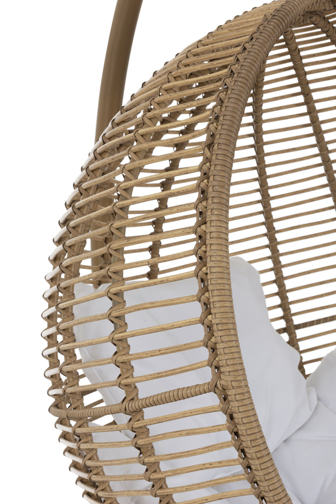 Hangstoel Rond Staal Natuurlijk