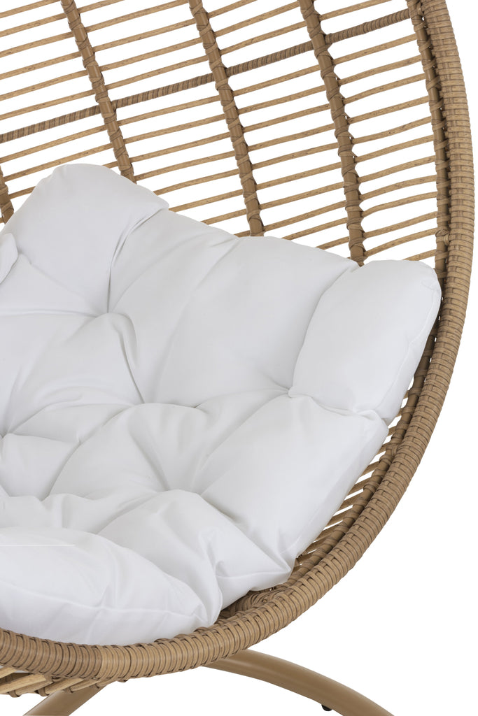 Hangstoel Rond Staal Natuurlijk